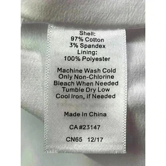 TALBOTS WOMEN'S GEO-DAISIES STRETCH COTTON CANVAS SKIRT - Picture 6 of 7